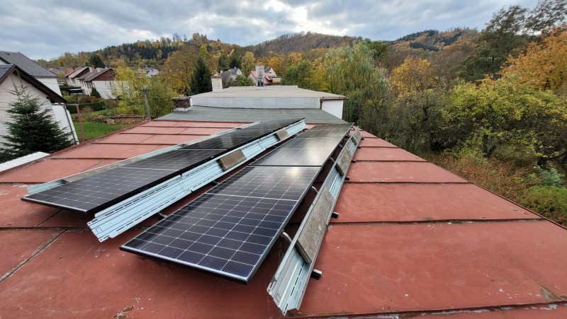 Solární fotovoltaický ohřev vody Potštejn